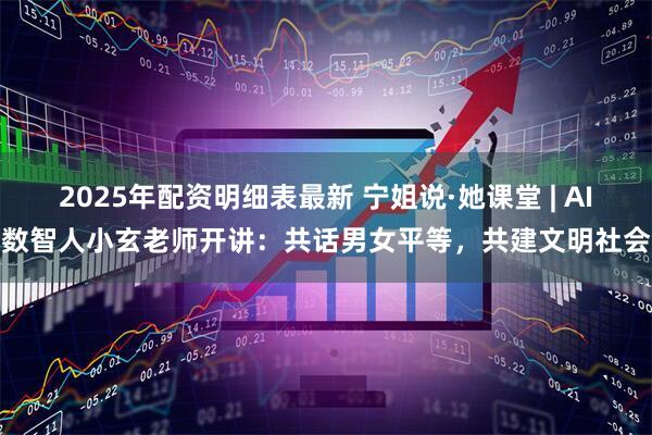 2025年配资明细表最新 宁姐说·她课堂 | AI数智人小玄老师开讲：共话男女平等，共建文明社会